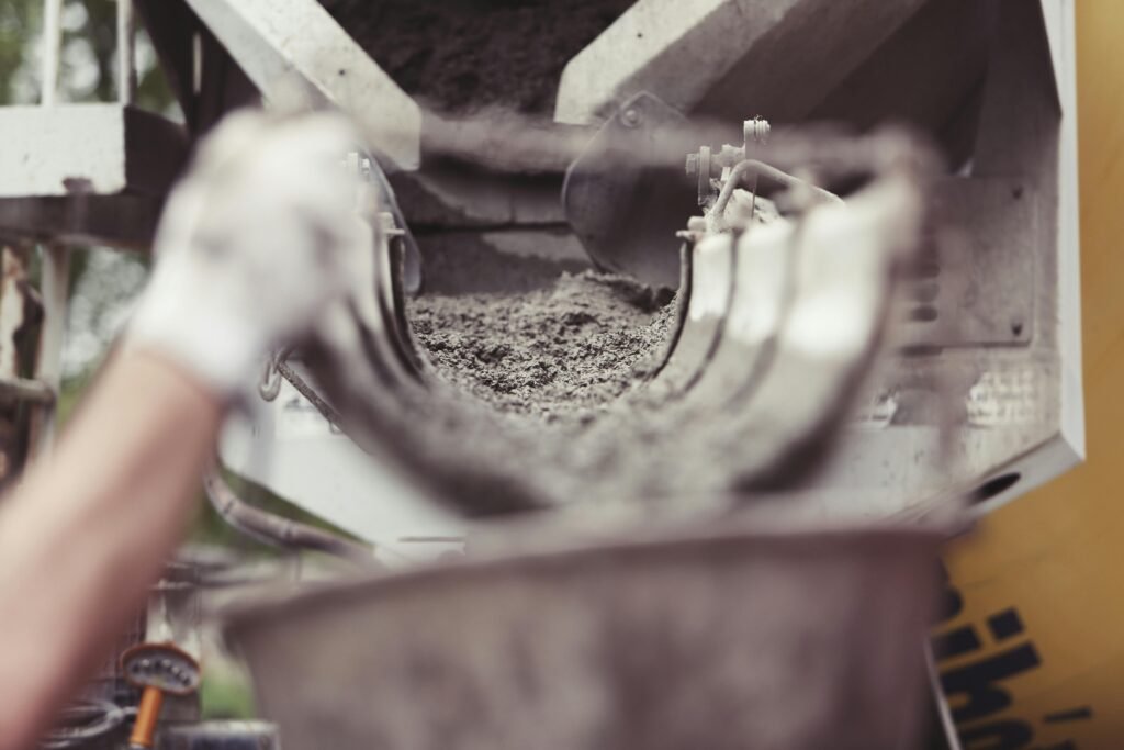 Concrete truck pouring a concrete driveway in Newcastle, NSW